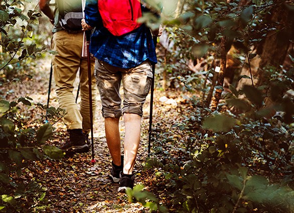 couple-trekking-together